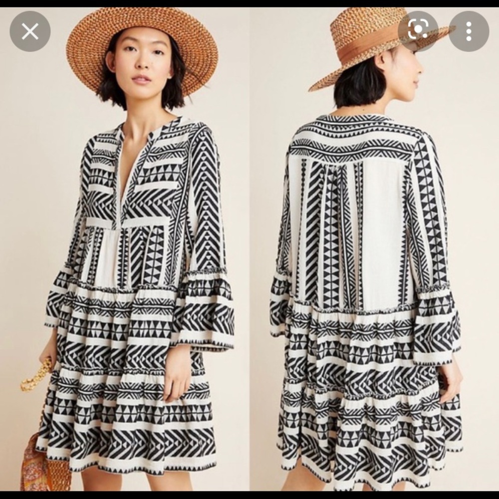 Devotion Petra Embroidered Dress M Anthropologie - Picture 1 of 6